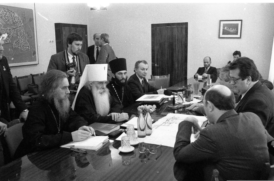Встреча с директором Норильского комбината Анатолием Филатовым и градоначальником Юрием Смоловым