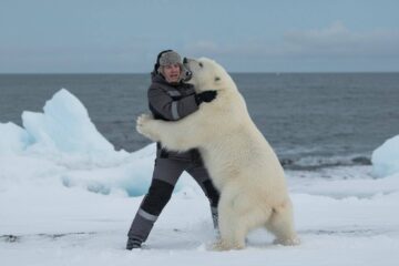 ИИ-фотосессия с белым медведем: полярник удивил подписчиков