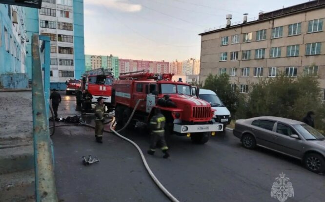 В Дудинке, Игарке и Норильске за сутки произошли серьёзные пожары – есть пострадавший