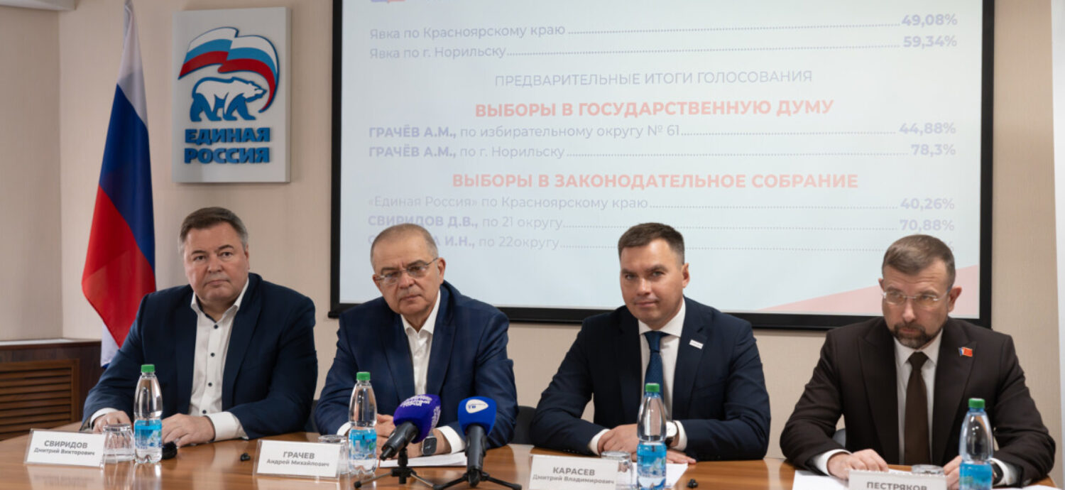 Итоги выборов в Норильске ‒ высокая явка и убедительная победа «Единой России»
